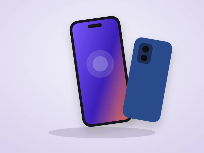 Smartphone on a clean background